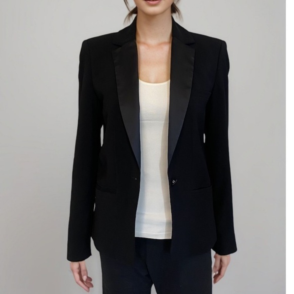2/$30 Ba&sh Blazer‎ Women Sz XS Black Kerry Lady Jacket Business Work MSRP $325